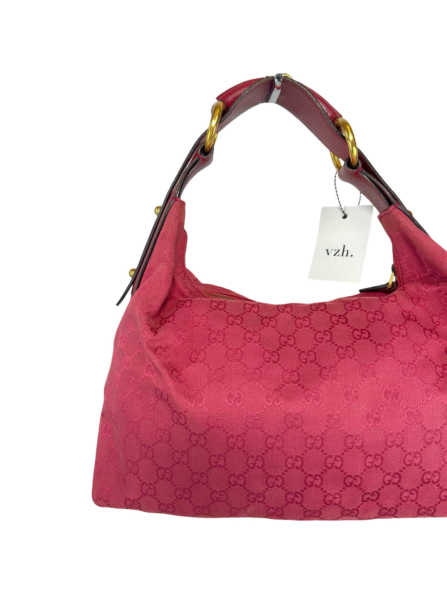Gucci Canvas Horsebit Shoulder Bag