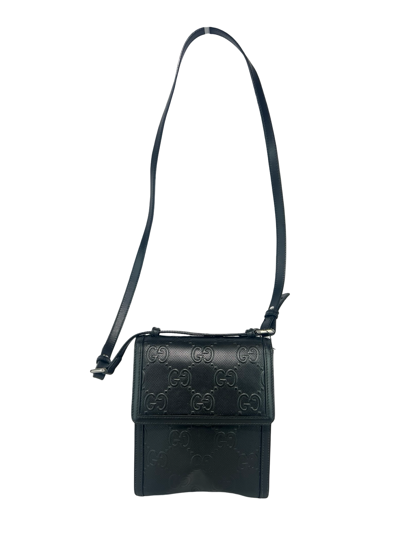 Gucci Leather Monogram Crossbody Bag