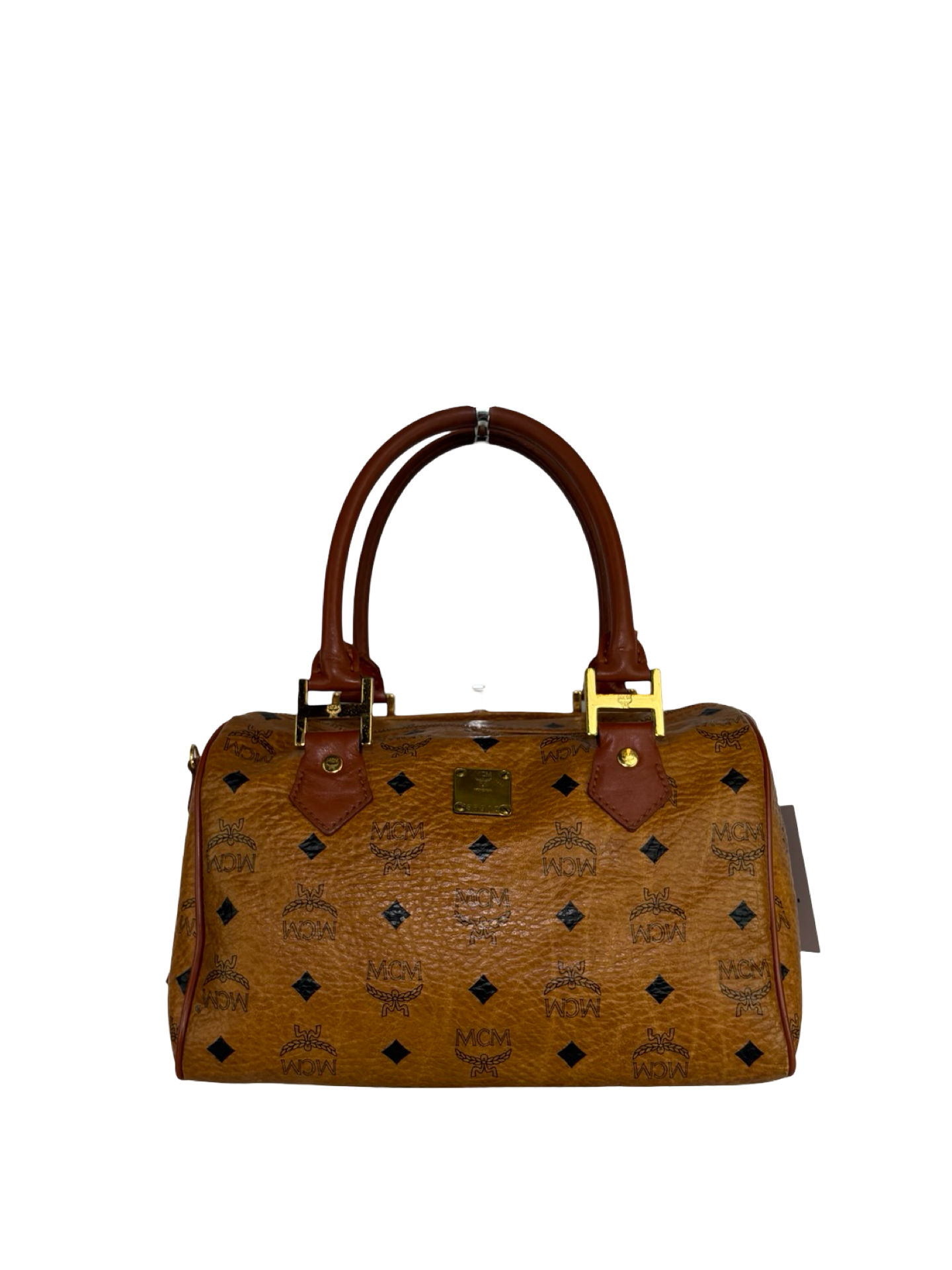 MCM Visetos Logogram Boston Bag 25