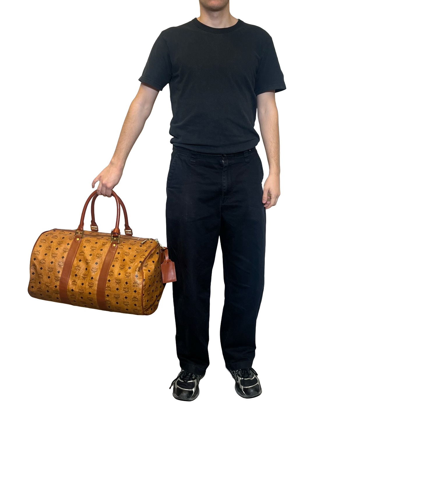 MCM Visetos Logogram Boston Bag 50