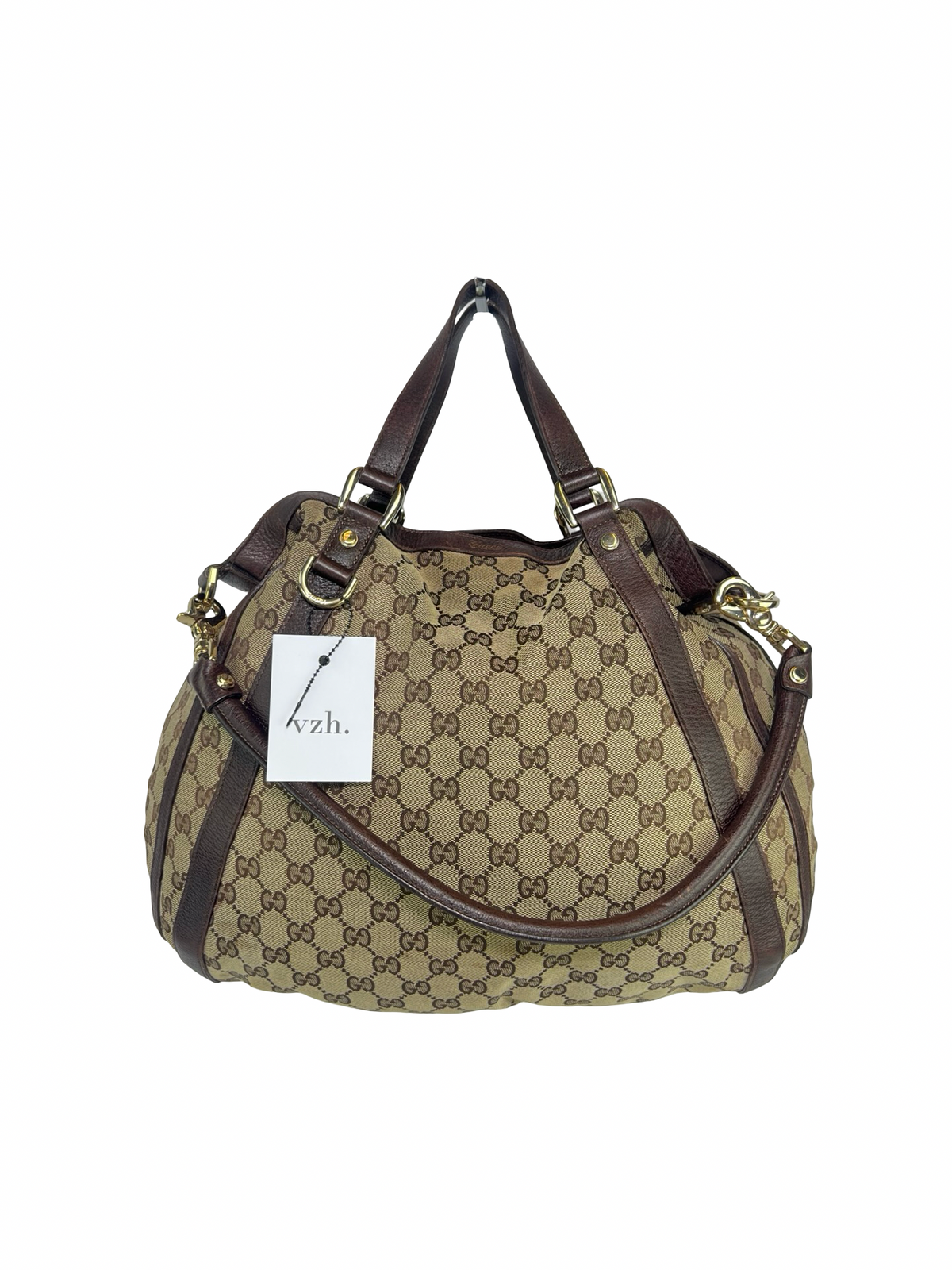 Gucci Canvas Convertible Hobo Bag