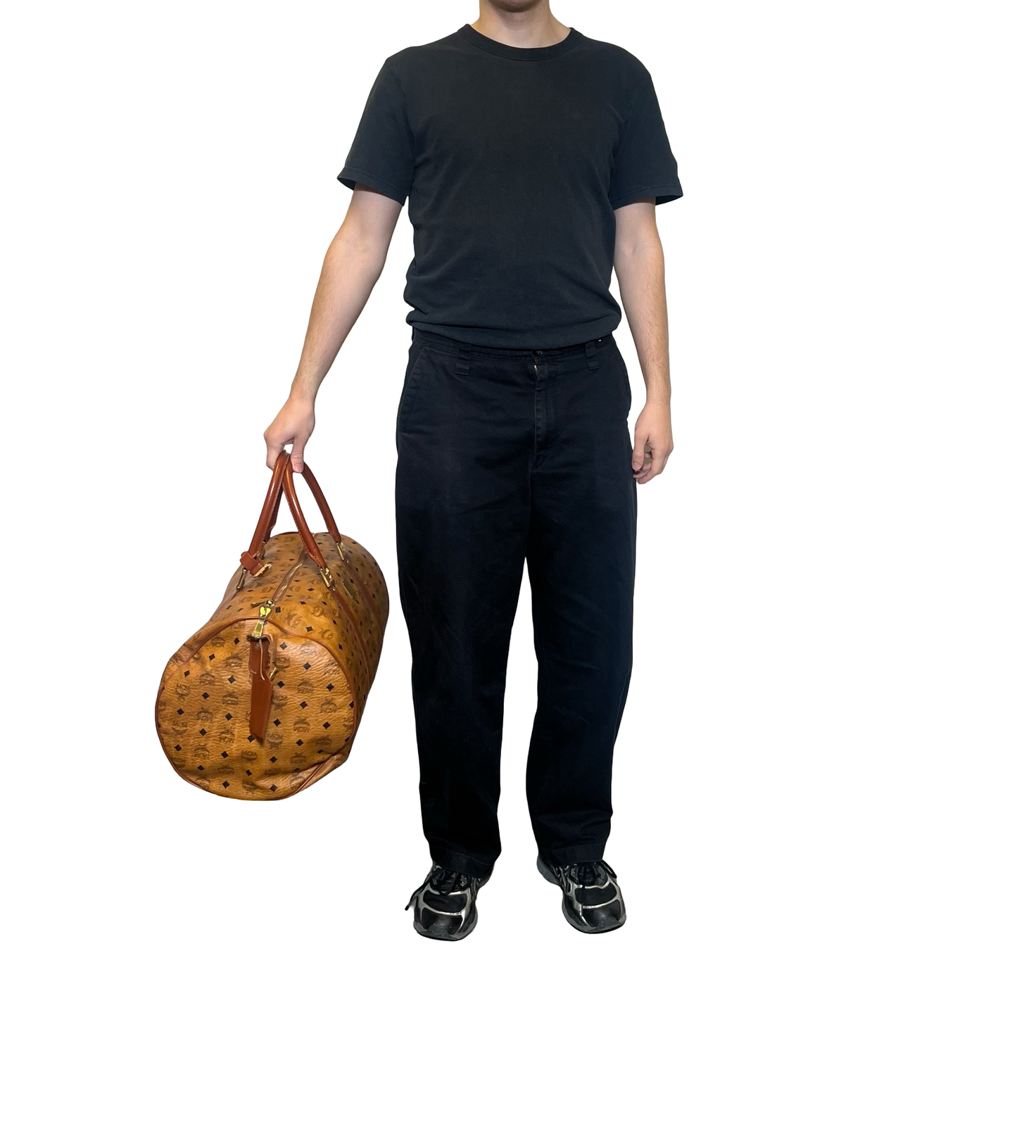 MCM Visetos Logogram Boston Bag 50