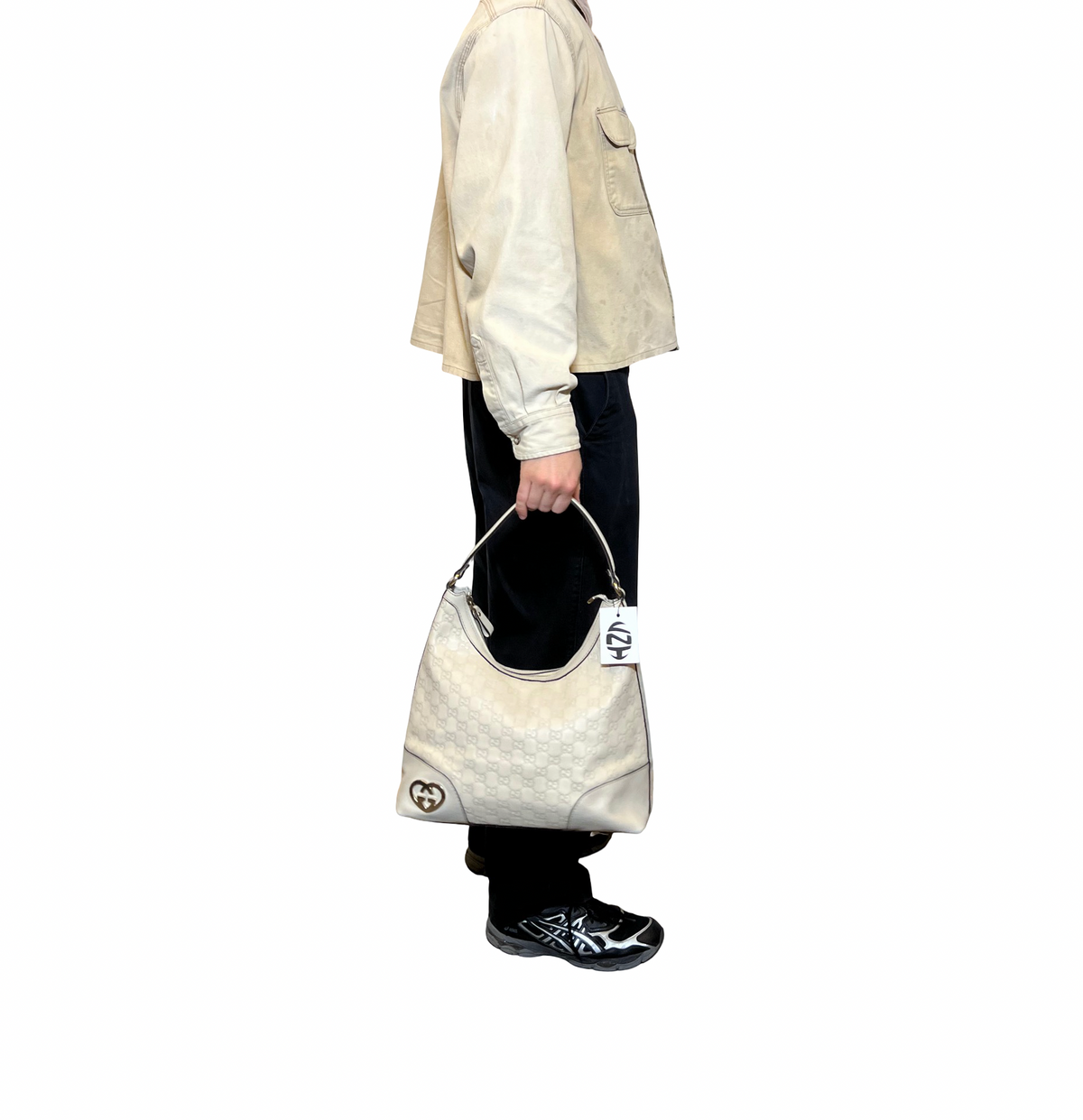 Gucci Leather Heart Hobo Bag