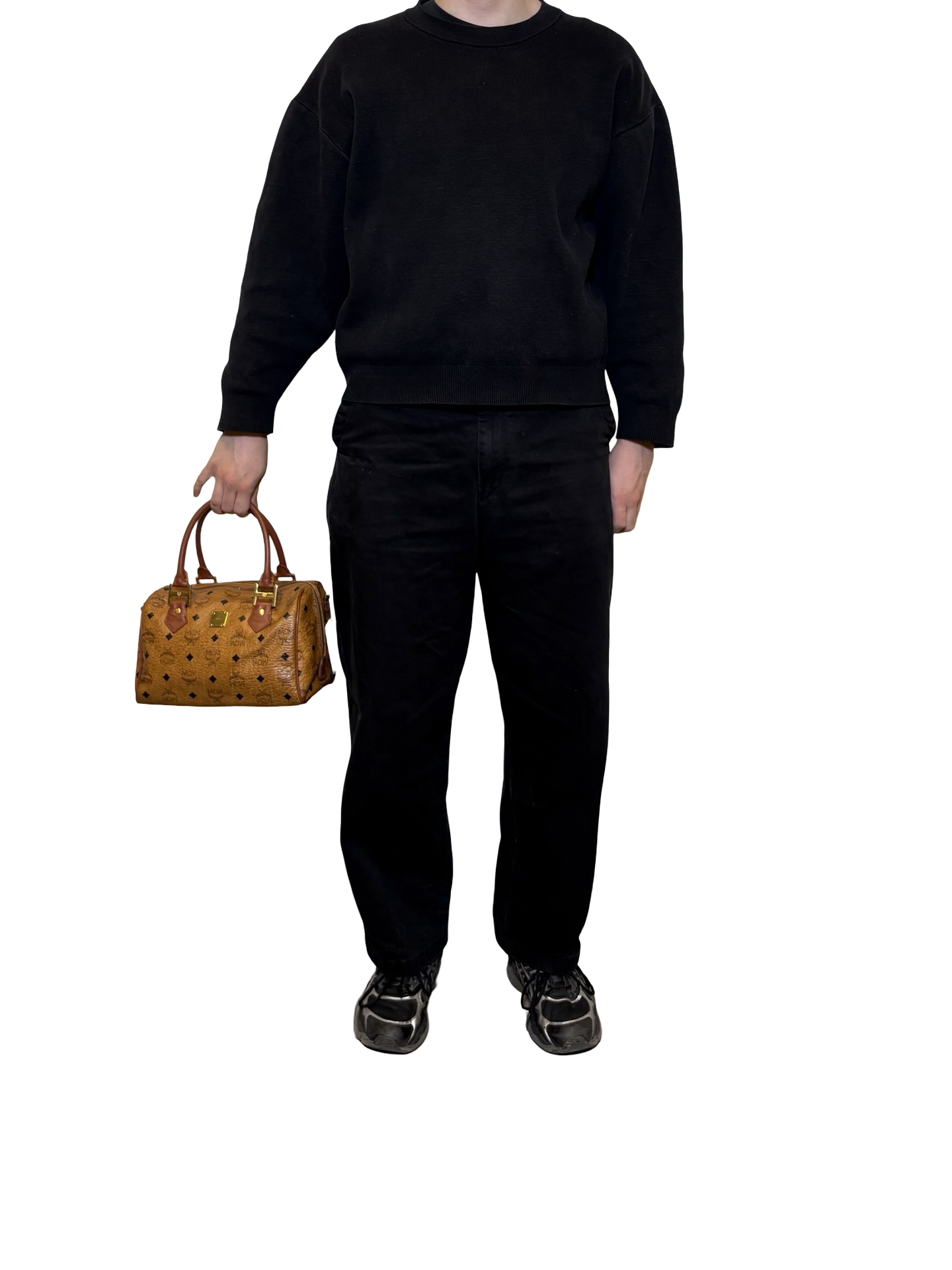 MCM Visetos Logogram Boston Bag 25