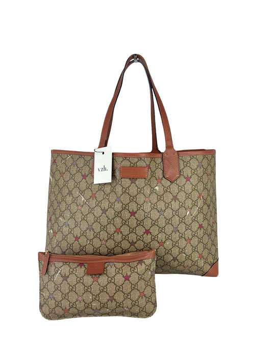 Gucci Supreme Star Canvas Shoulder Bag