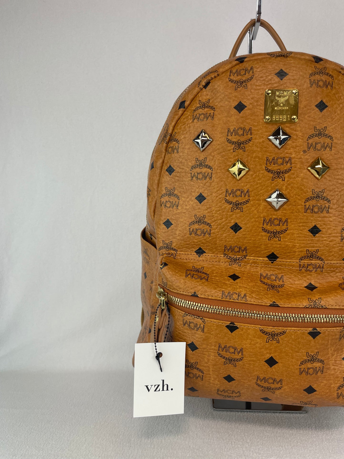 MCM Logogram Studs Vicetos Backpack