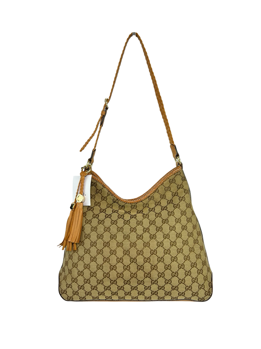 Gucci Marrakech Canvas Hobo Bag