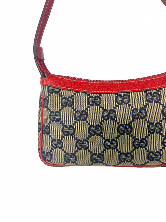 Gucci Canvas Monogram Shoulder Bag