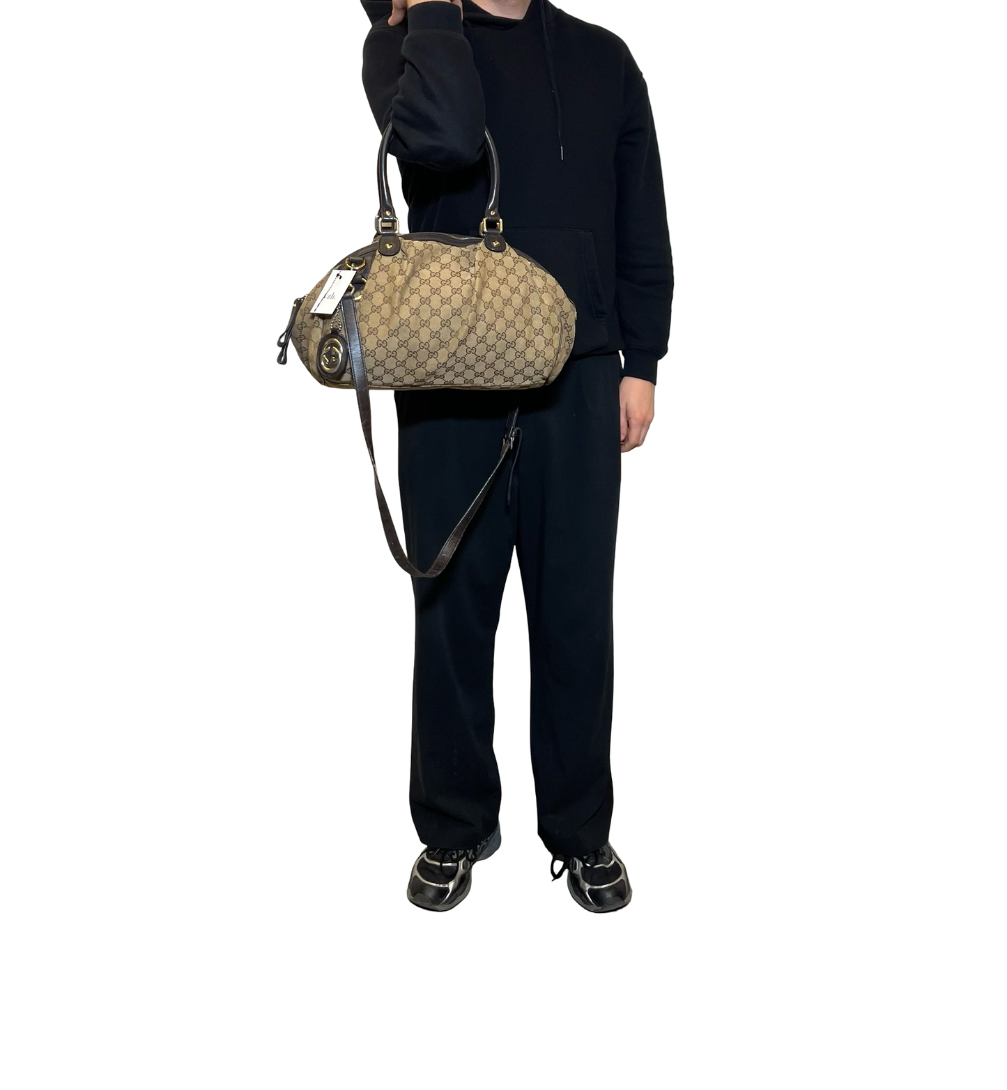 Gucci Canvas Monogram Shoulder Bag