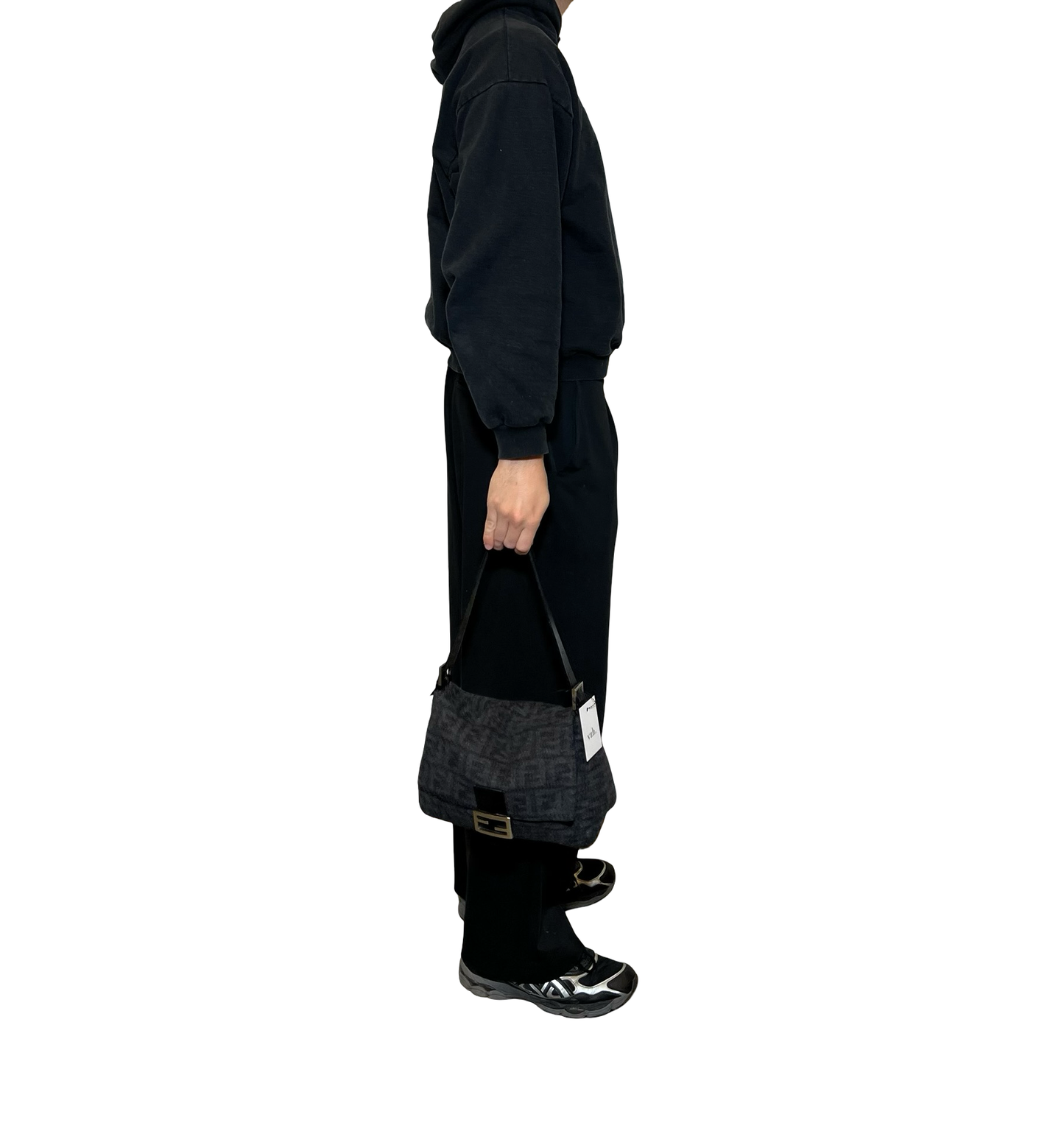 Fendi Wool Mamma Baguette Shoulder Bag