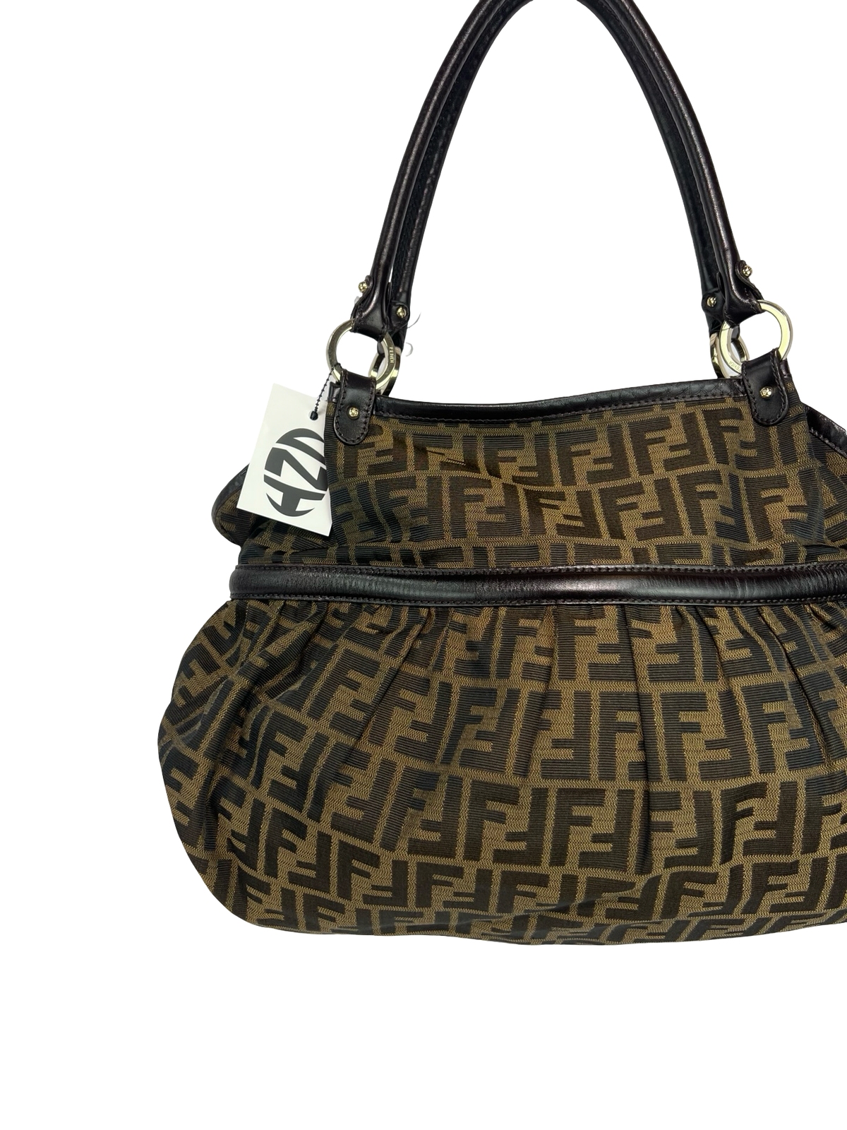 Fendi Zucca Large Canvas Chef Shoulder Bag