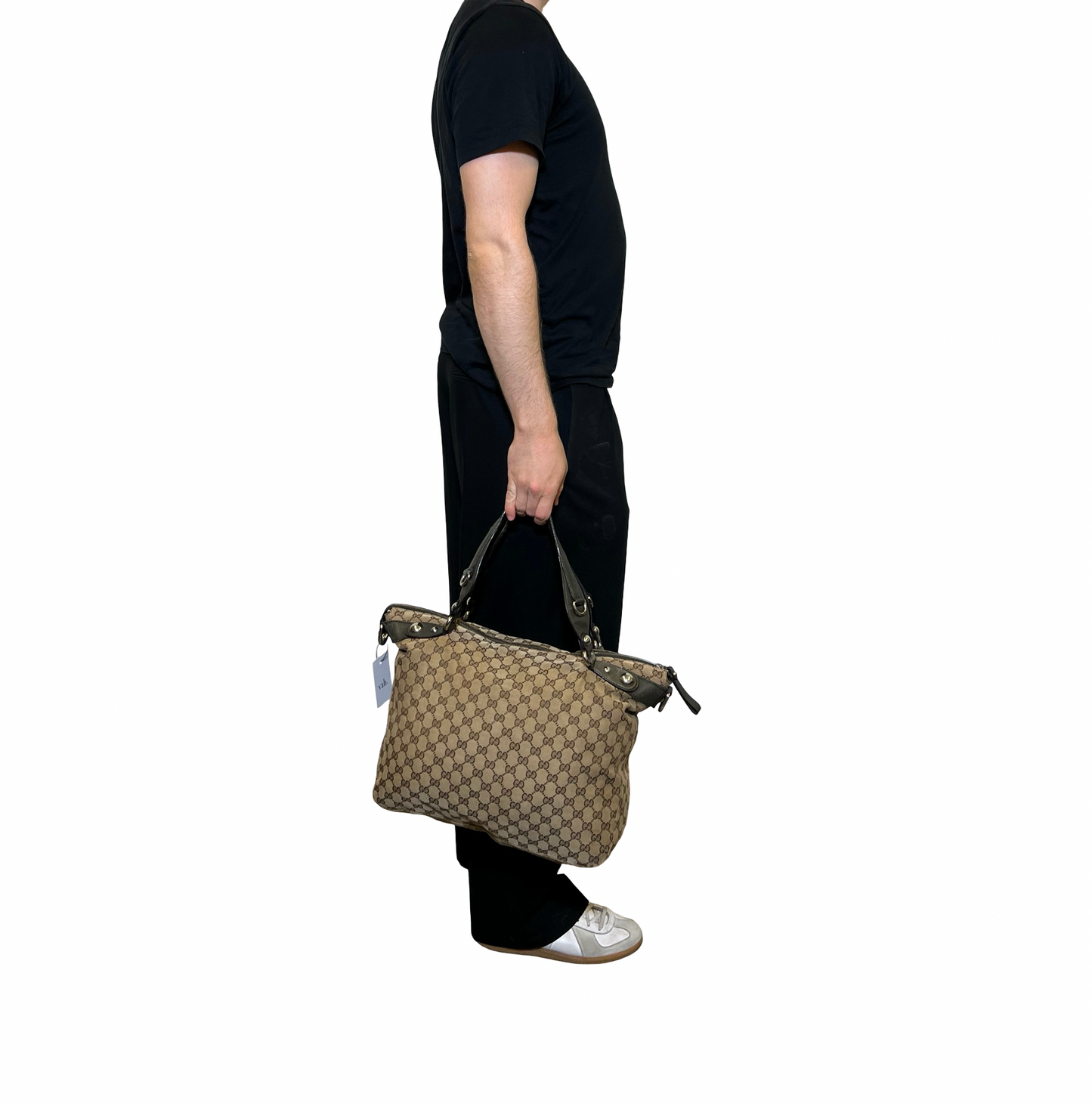 Gucci Canvas Monogram Icon Bit Shoulder Bag