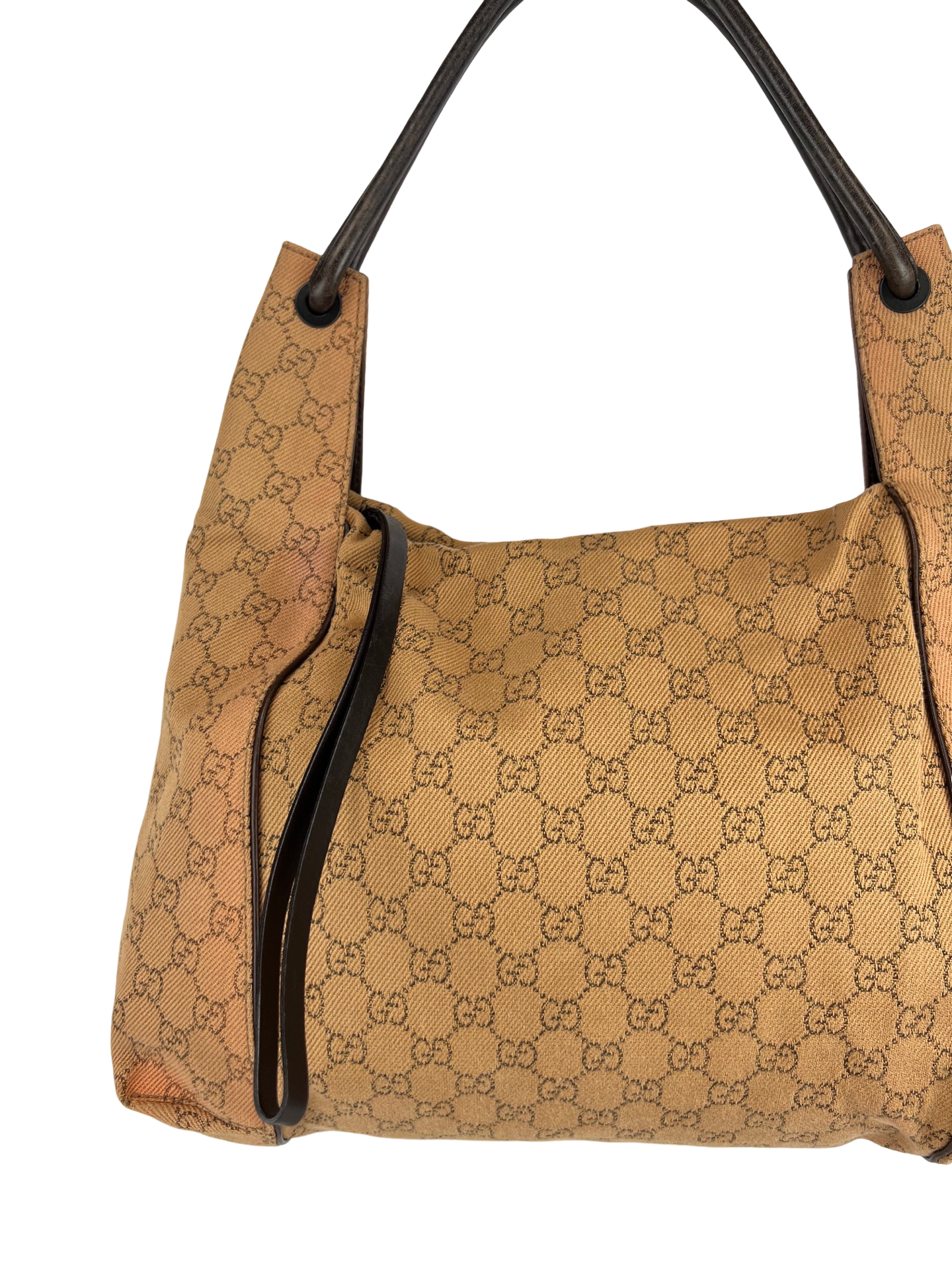 Gucci Light Brown Canvas Shoulder Bag