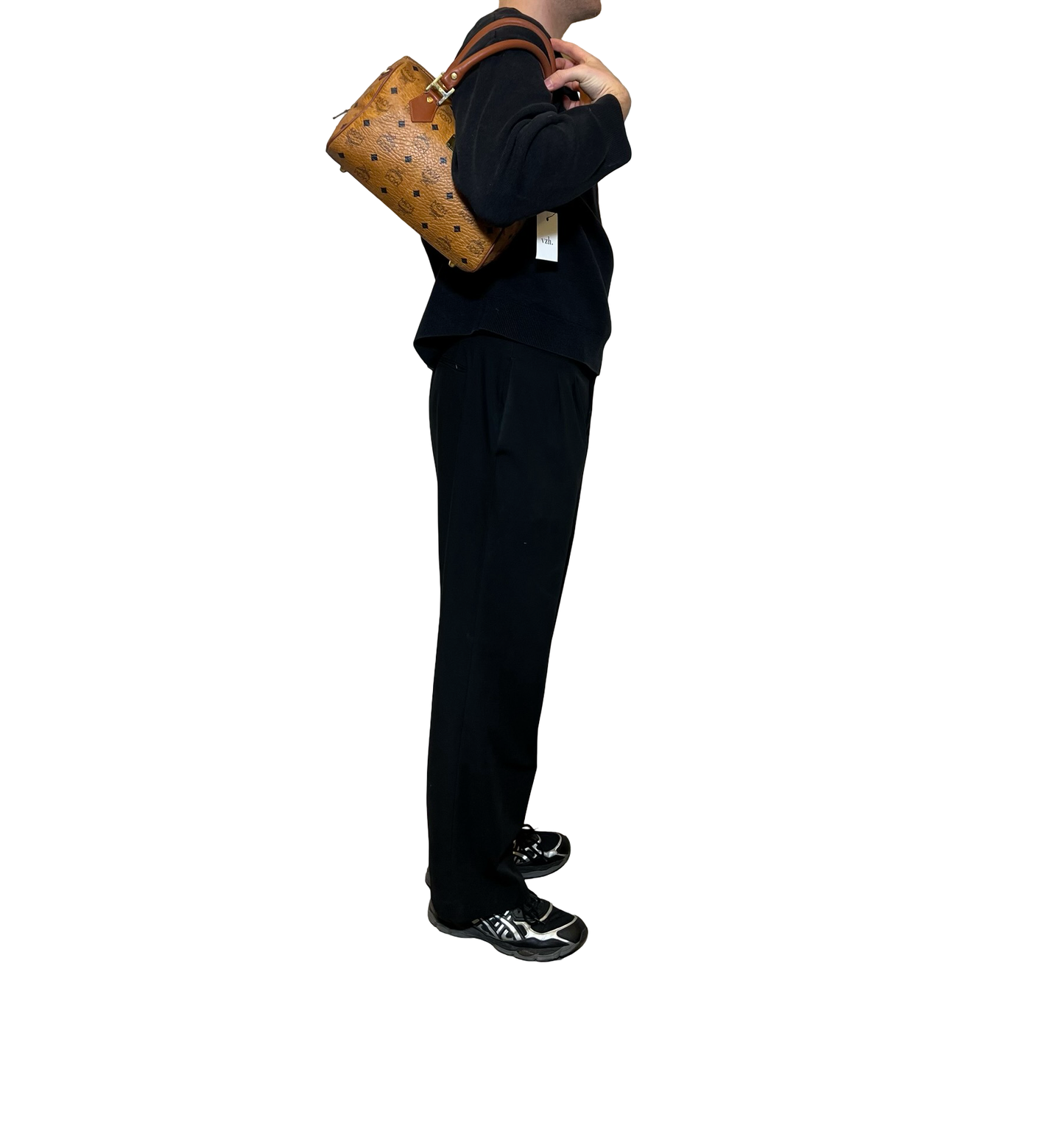 MCM Visetos Logogram Boston Bag 25