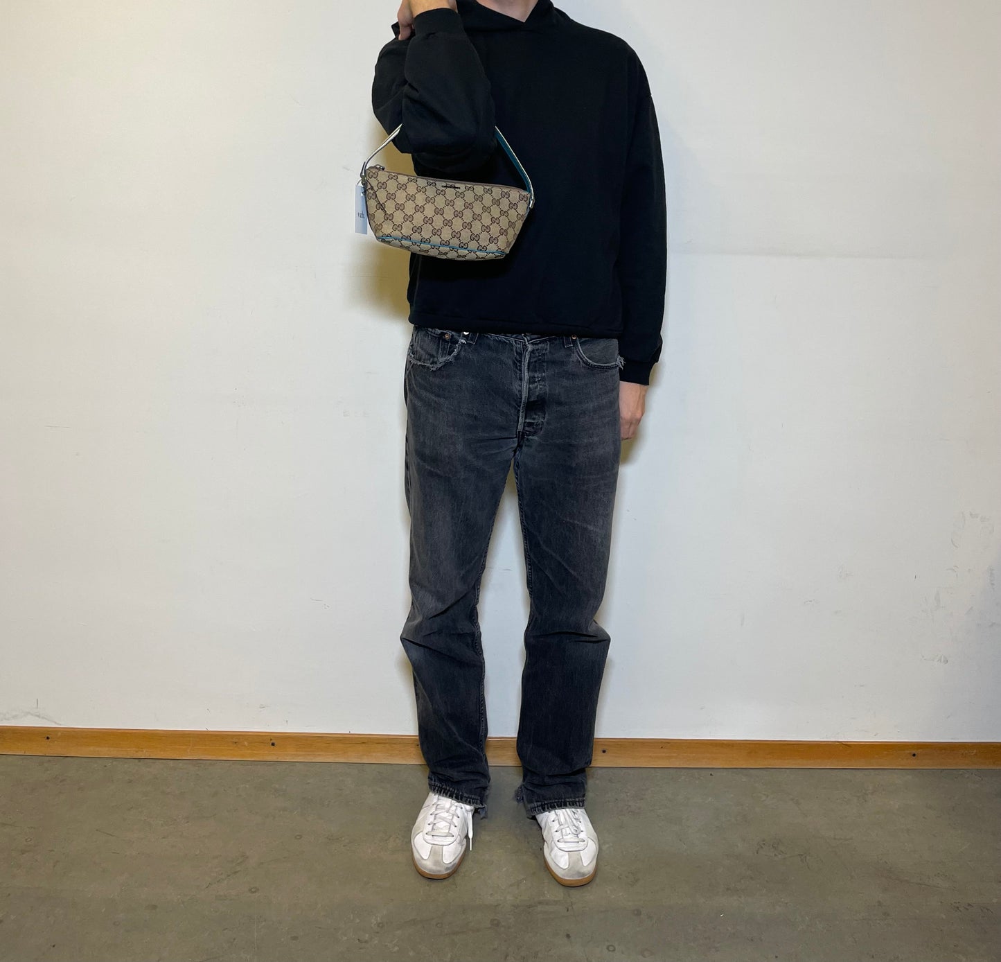 Gucci Canvas Boat Shoulder Bag