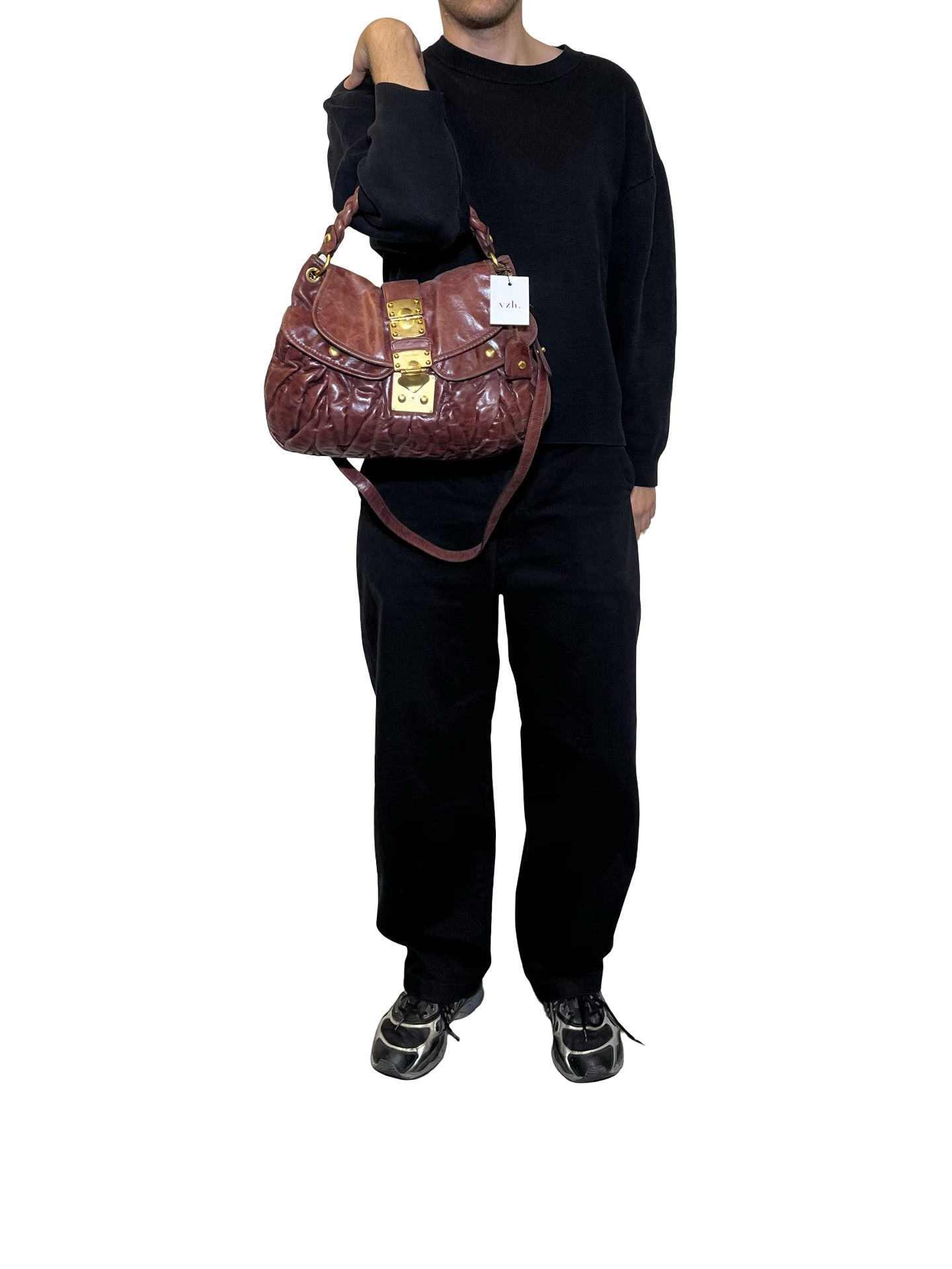 Miu Miu Matelasse Leather Shoulder Bag