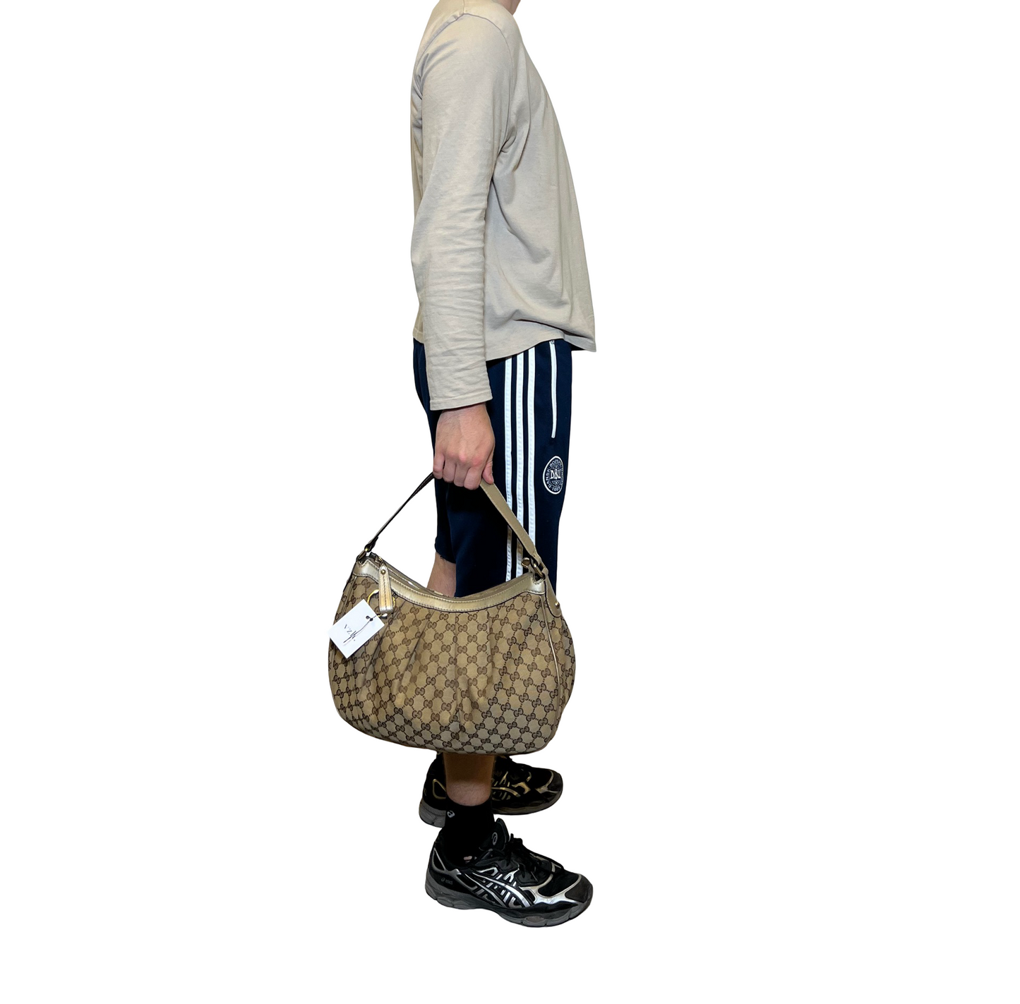 Gucci Big Canvas Hobo Shoulder Bag