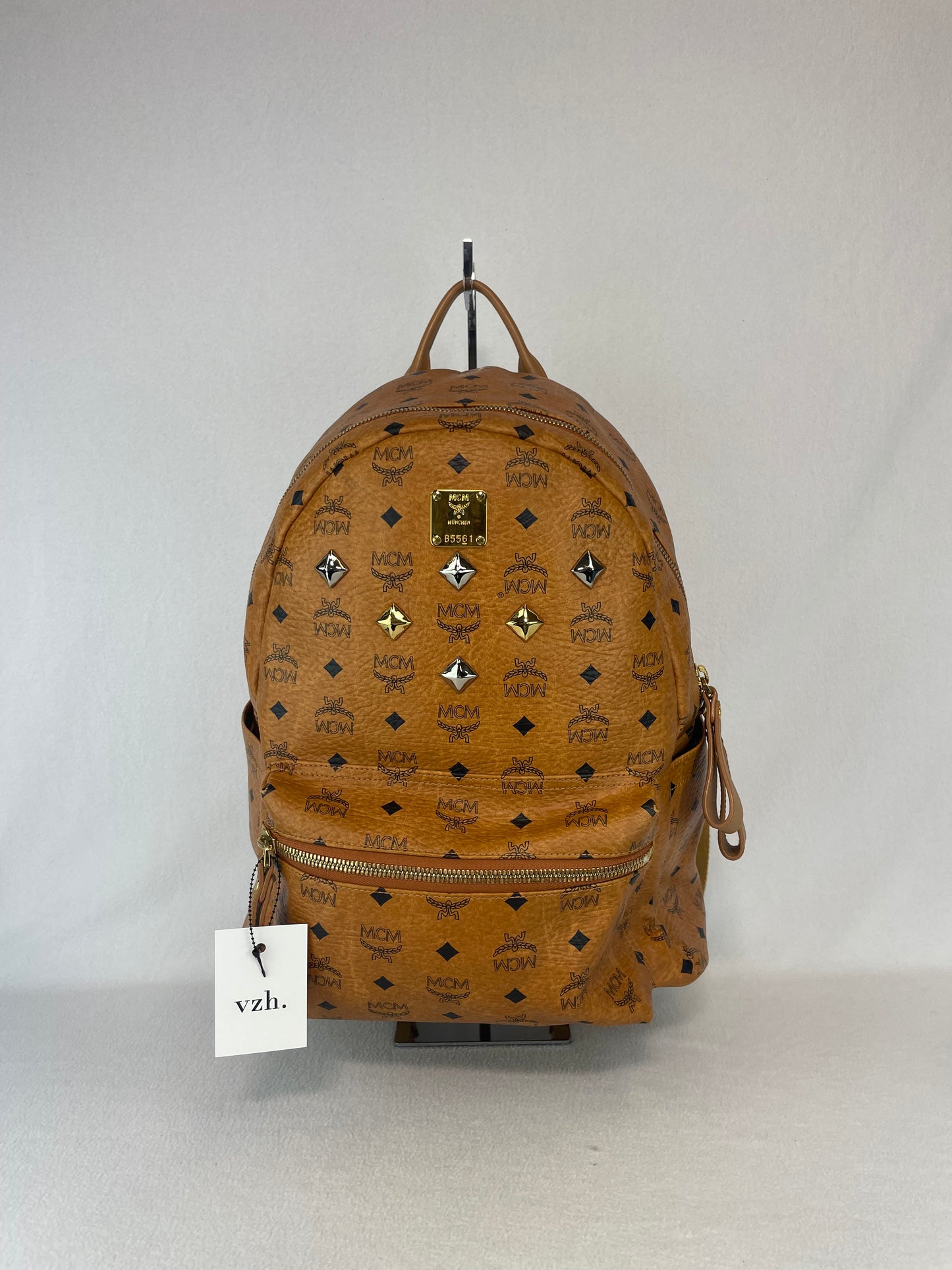 MCM Logogram Studs Vicetos Backpack