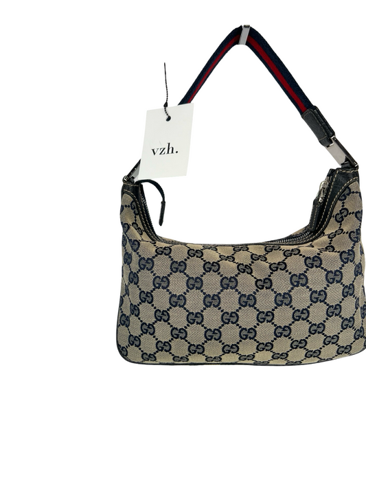 Gucci Canvas Hobo Shoulder Bag