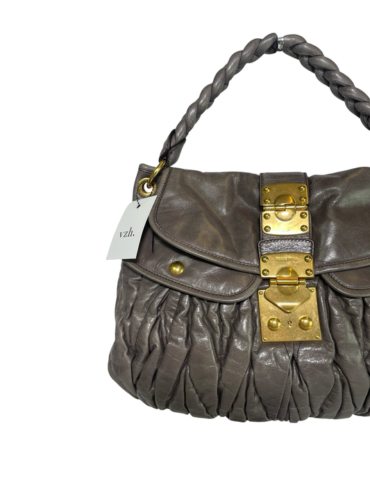 Miu Miu Matelasse Leather Shoulder Bag