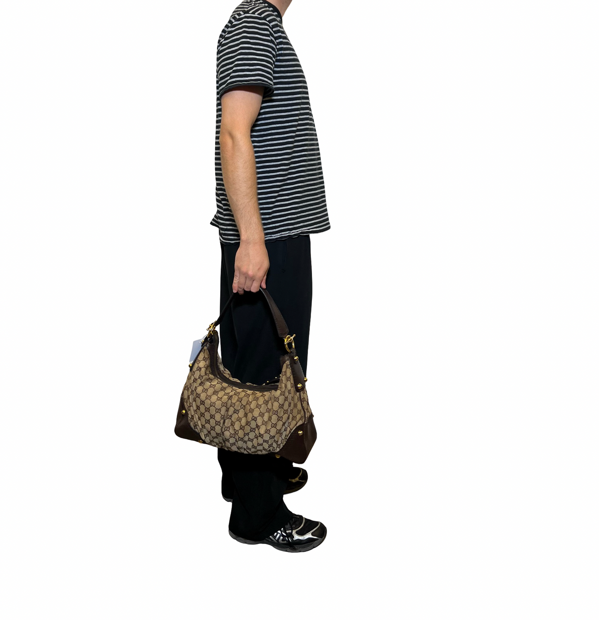 Gucci GG Canvas Jockey Hobo Bag